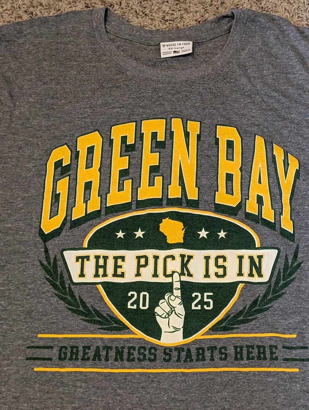 GREEN BAY PACKERS 2025 Draft Tshirt Classic Fan Pick XXL - Picture 4 of 8
